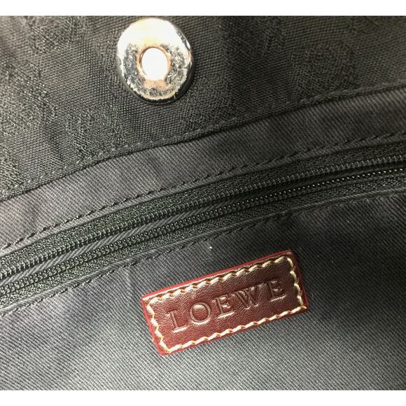 LOEWE - Leather-Trimmed Anagram Canvas Tote Black & Gray - Picture 3 of 10